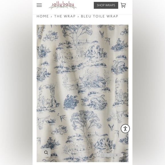Solly Baby Bleu Toile Wrap - Picture 5 of 8